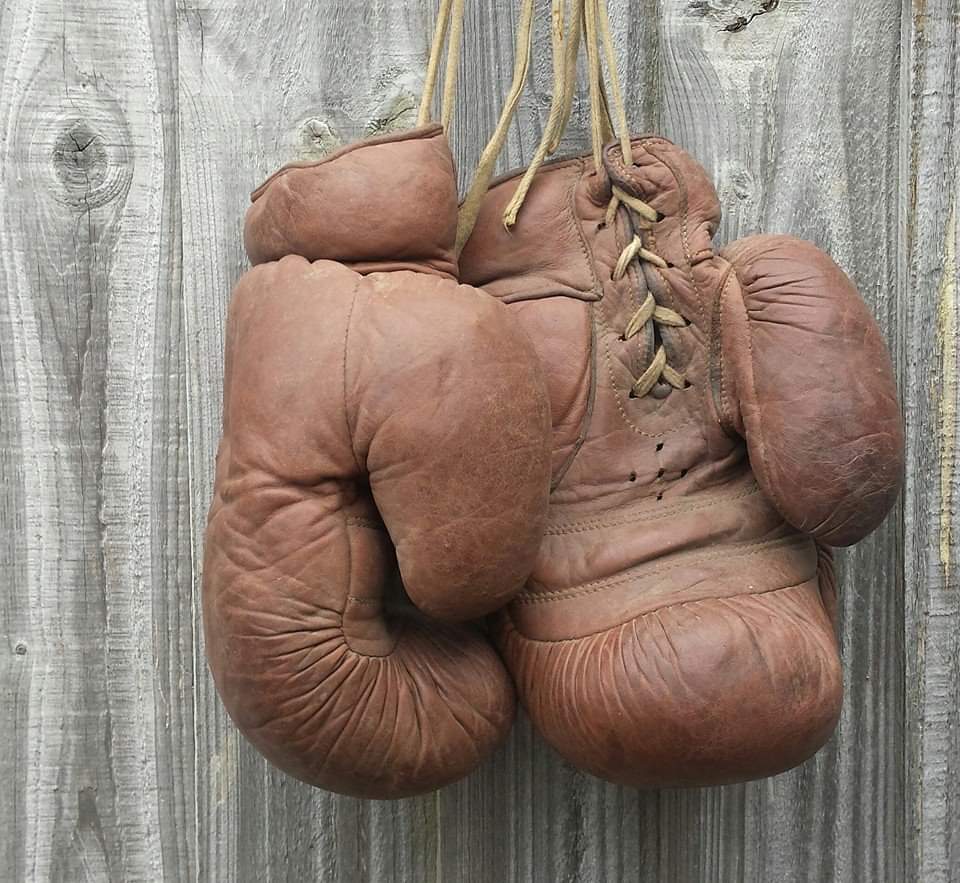 Vintage Leather Boxing Gloves